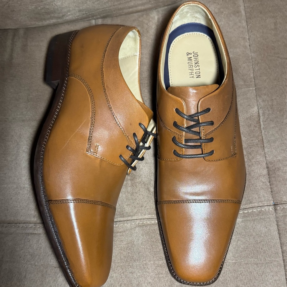 Johnston & Murphy Men's Brown Leather Derbys